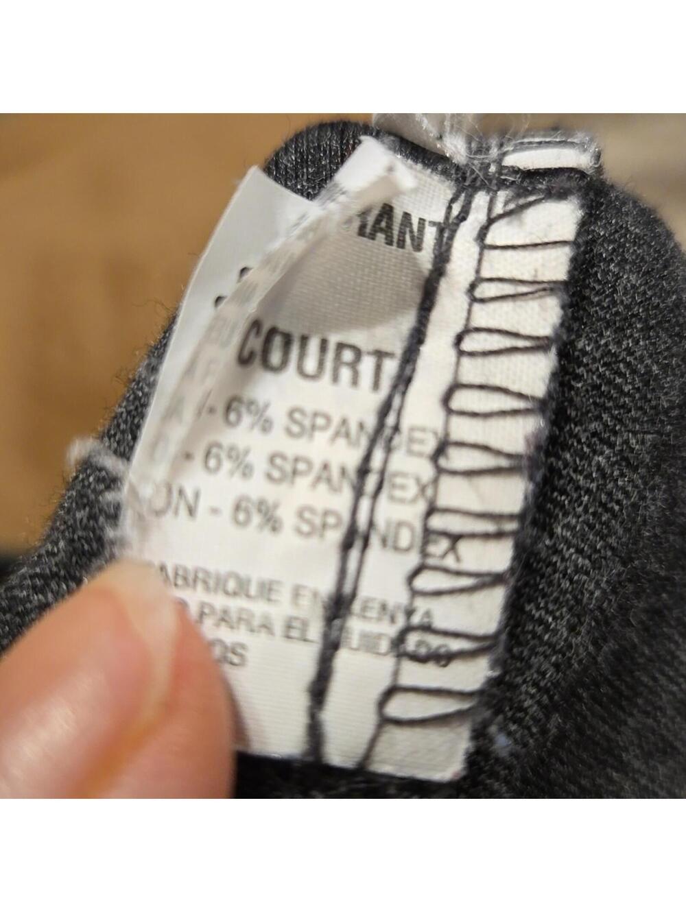 Gloria Vanderbilt Heathered Dark Gray tummy control straight leg pants size 18 - Picture 5 of 5
